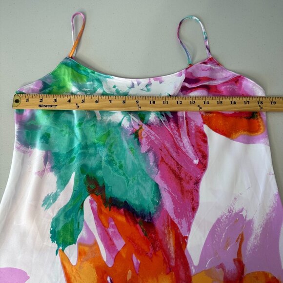 Natori Private Luxuries Nightgown Size L Chemise Floral Satin - Picture 6 of 9